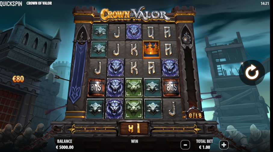 crown of valor slot screenshot