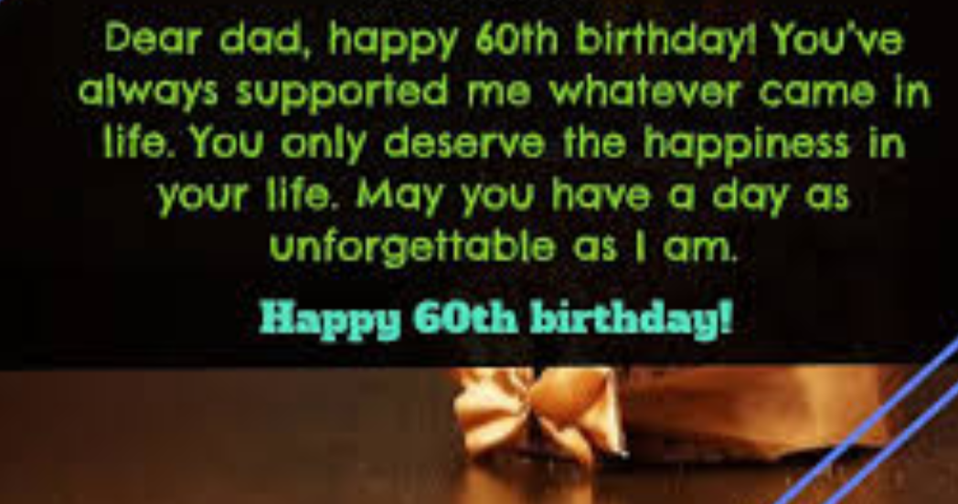 happy 60th birthday dad messages