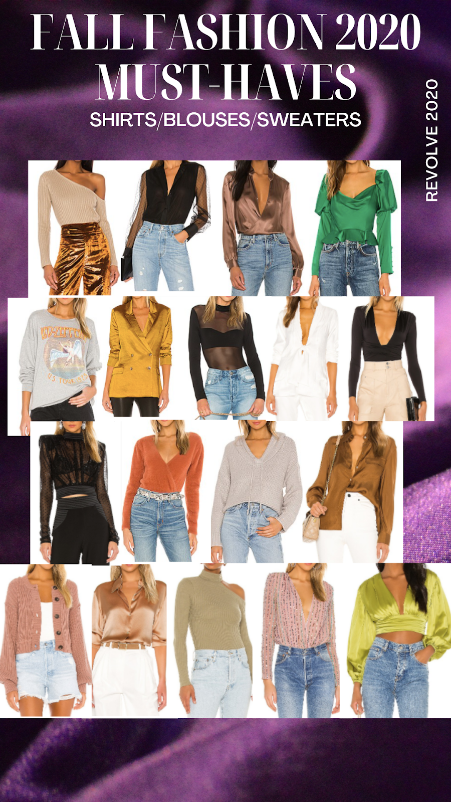 Fall Clothing by popular Nashville fashion blog, Nashville Wifestyles: collage image of shirts, blouses, and sweaters. 