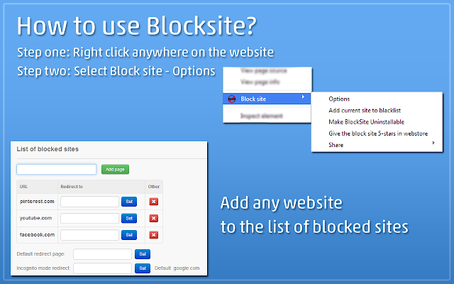 Block site Chrome Extension, Plugin, Addon Download for Google Chrome  Browser