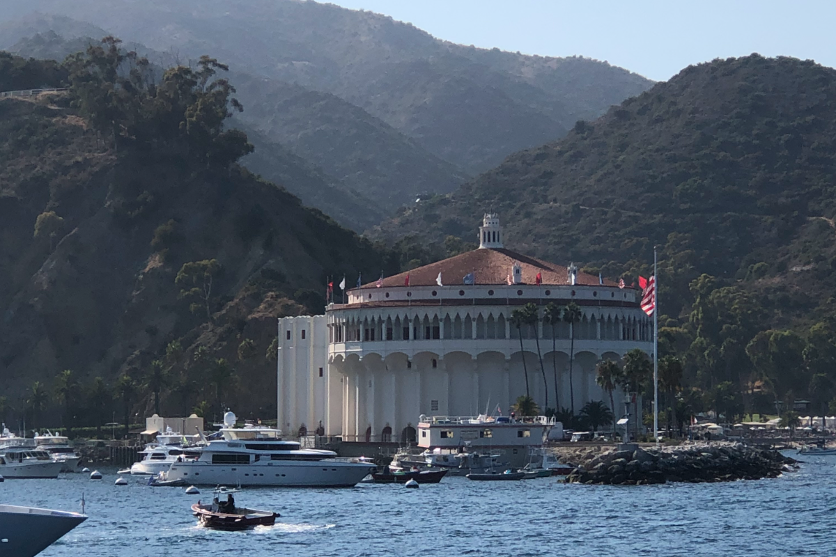 View Of The Avalon Theater As The Ferry Came Into The Dock On Catalina Island.