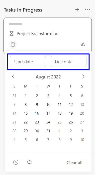 Add Tasks With Start and End Dates