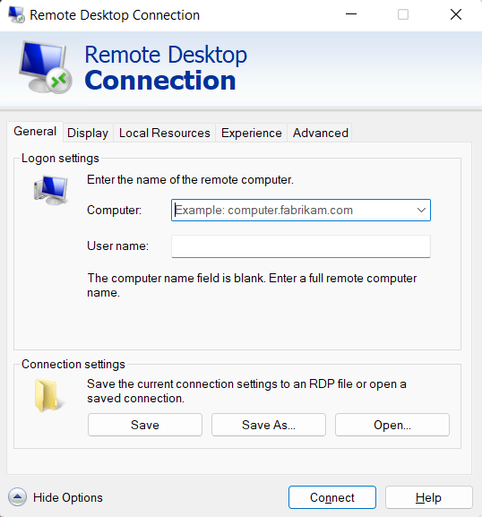 Open Remote Desktop 
