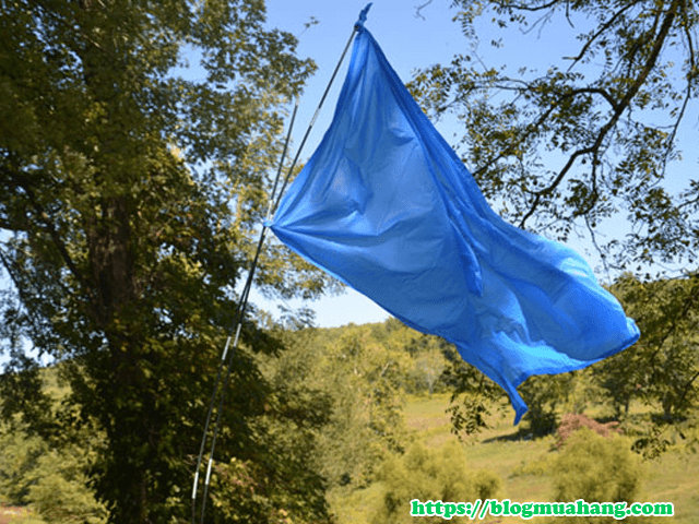 Bạn có thể sử dụng một cây sào dài và bất kỳ loại vải hoặc nhựa nào để tạo ra một lá cờ - tín hiệu chuyển động