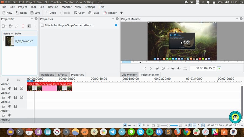 Kdenlive free video editor on ubuntu