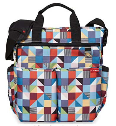 Skip Hop Duo Signature Carry All Travel Diaper Bag Tote with Multipockets, One Size, Prism