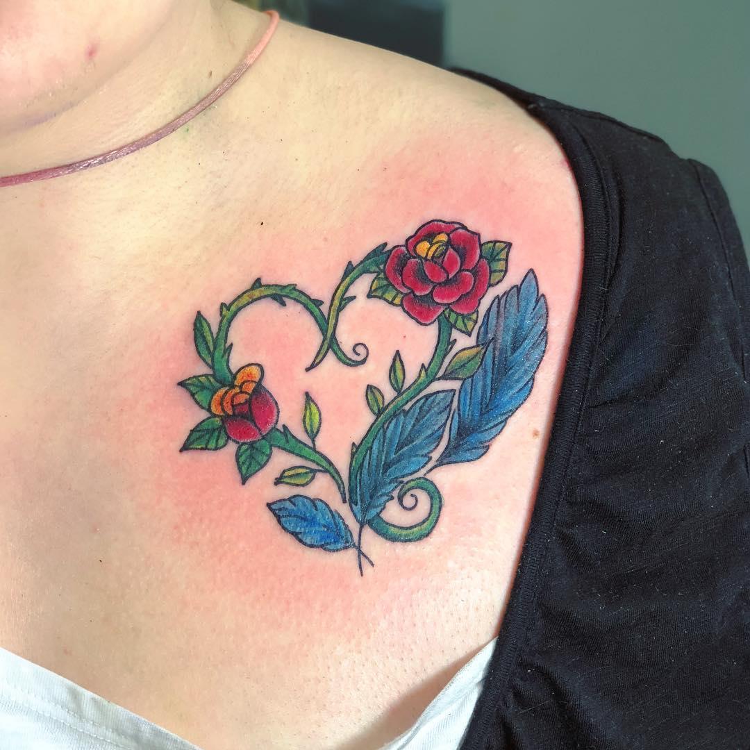 Rose vine tattoo Ideas