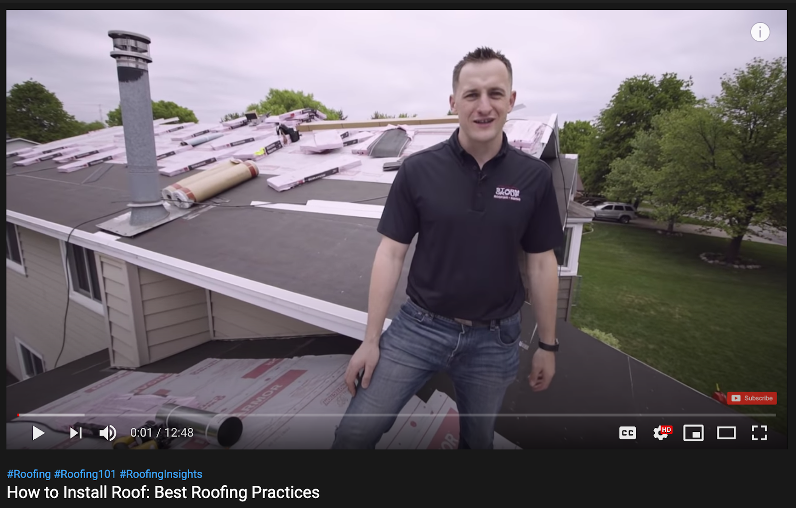 Brand awareness example from Roofing Insights