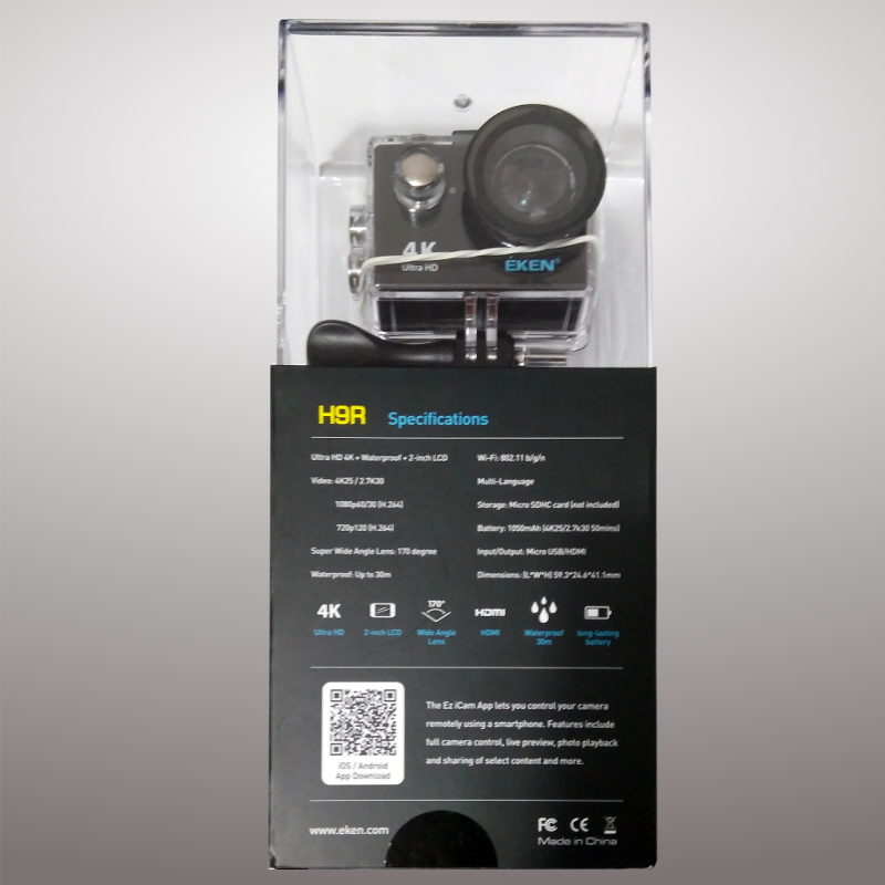 Camera video sport EKEN H9 package