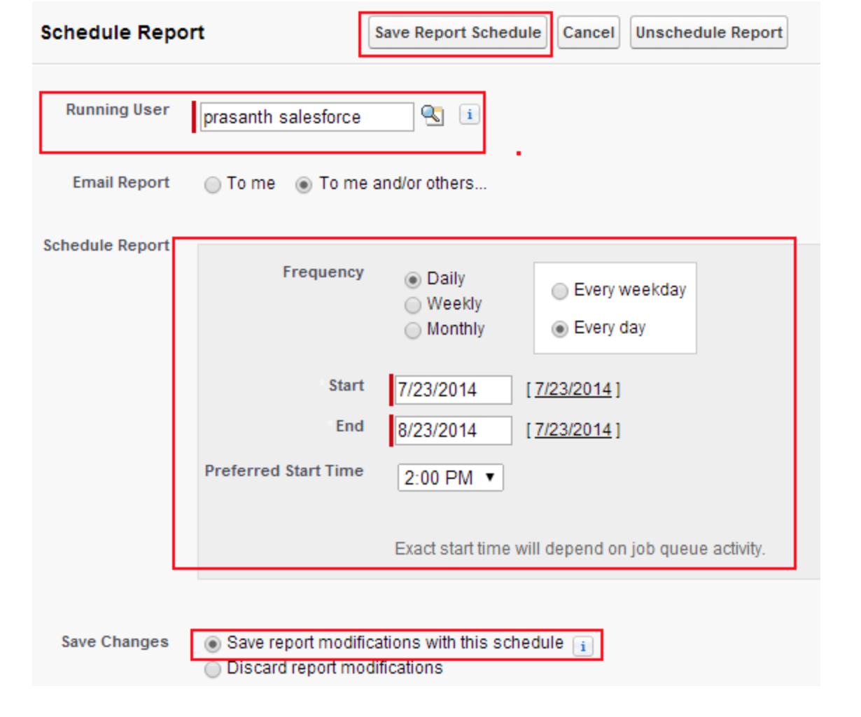 Schedule Report. Reporting Schedule.