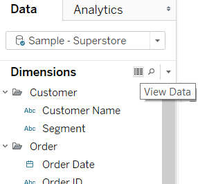 Tableau Dimensions