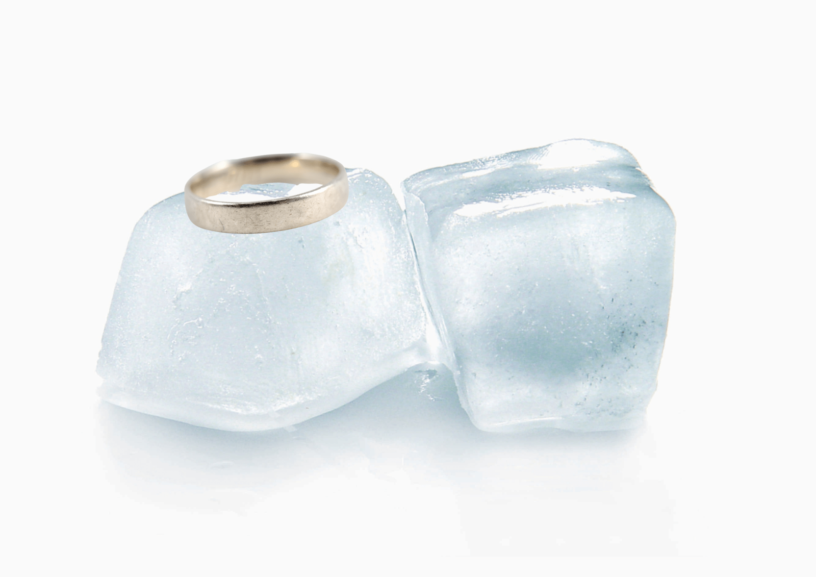 ring on top of ice cube