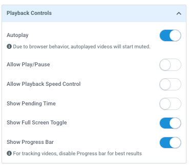 playback controls