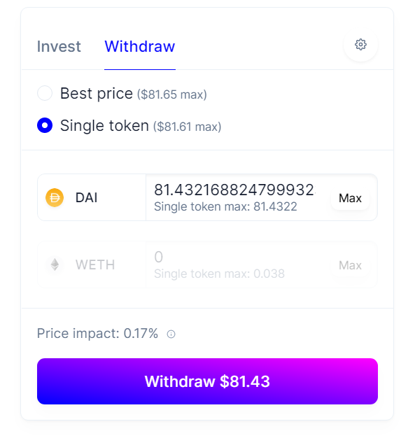 Withdraw liquidity on Balancer 2