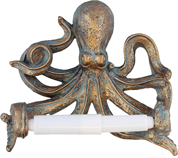 Old River Outdoors Decorative Swimming Octopus Toilet Paper Holder