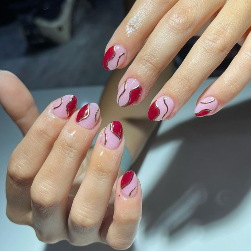 Strawberry Flavours Short Cute Nail Designs