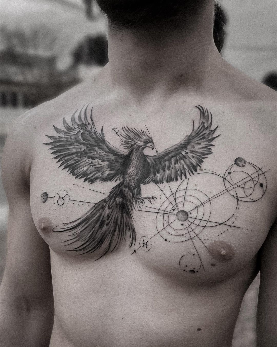 Phoenix Compass Tattoo