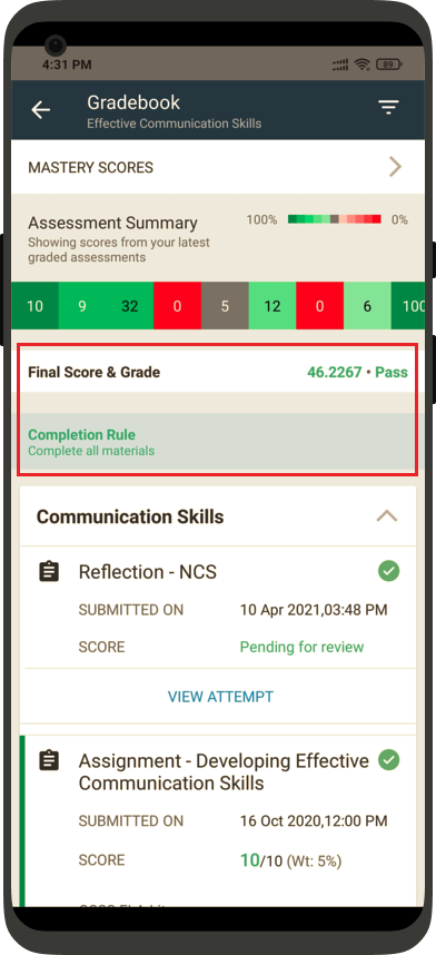 teamie mobile apps learner native gradebook