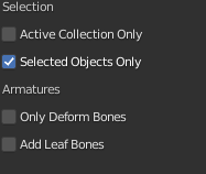 Blender Selected Objects Only