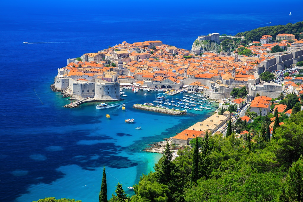 A panoramic view of Dubrovnik