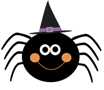 Spider with witch hat