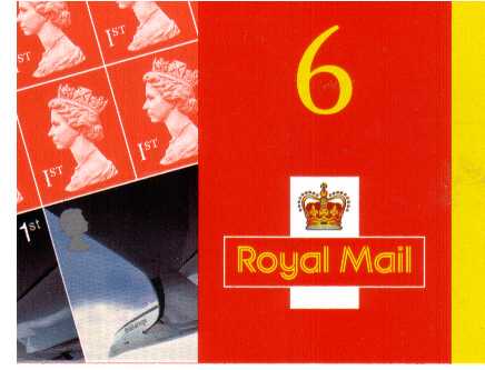 British Stamps Self Adhesive Booklets Item: view larger image for SG PM5 (2002) - Passenger Jet Aviation<br/>containing pane SG2290a