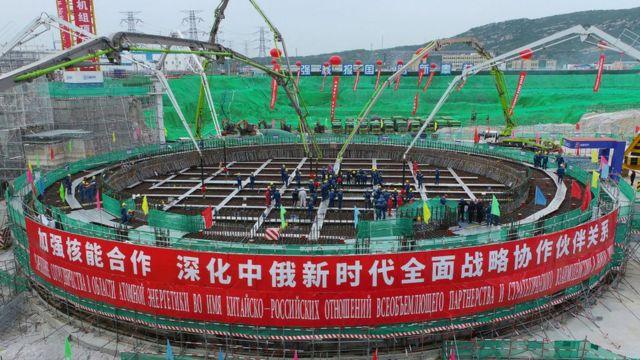 Lễ khởi công dự án hợp tác năng lượng hạt nhân Trung - Nga, nhà máy điện hạt nhân Tianwan, ngày 19/5/2021 ở Giang Tô, Trung Quốc