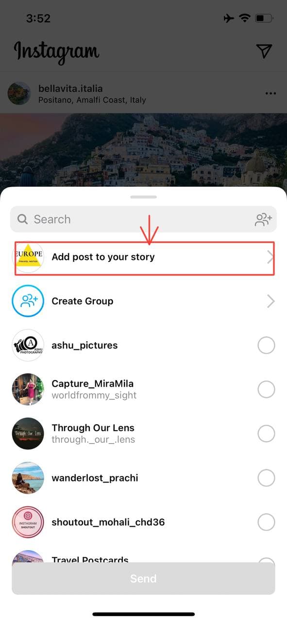 How to repost an Instagram story