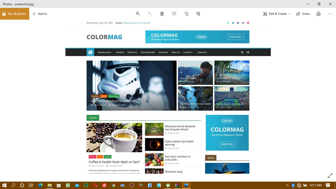 color mag theme