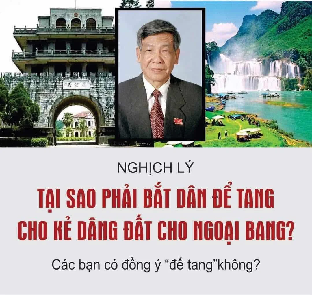 TẠI SAO PHẢI BẮT DÂN ĐỂ TANG CHO KẺ DÂNG ĐẤT CHO NGOẠI BANG?