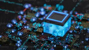 Abstract computer digital chip processor. Electronic components on circuit  board. Artificial intelligence, Technology background, Machine learning,  Microprocessor, CPU. 3D rendering. 8612691 Stock Photo at Vecteezy