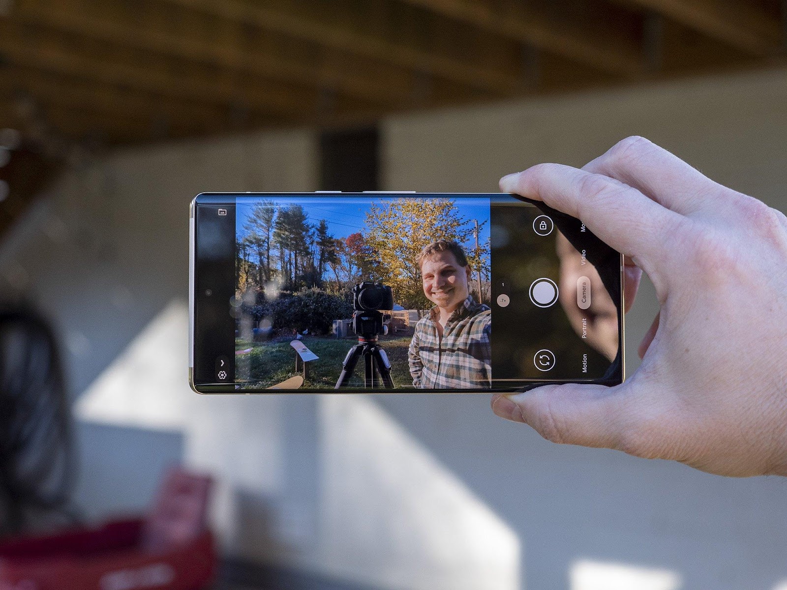 This image shows the front camera of the Google Pixel 6 Pro.