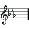 E-flat Major key signature