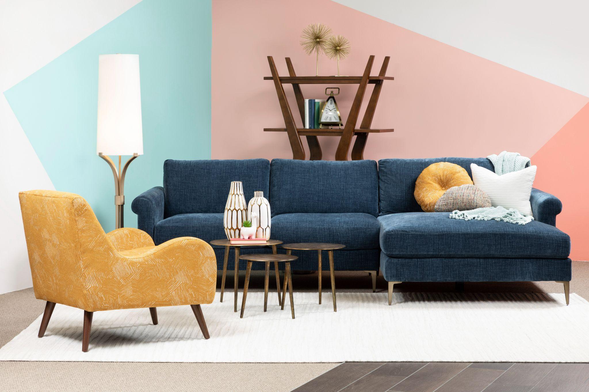 Design Lab by Jonathan Louis Blue Sectional 