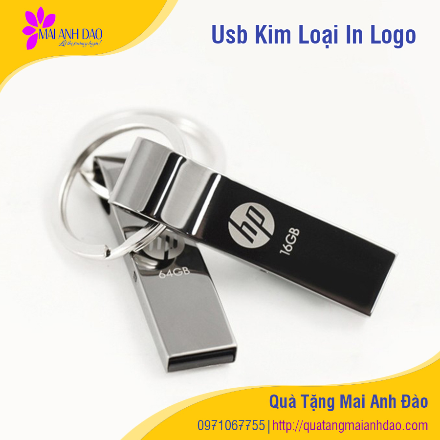 Usb kim loại in logo đẹp, giá rẻ ở Miền Trung