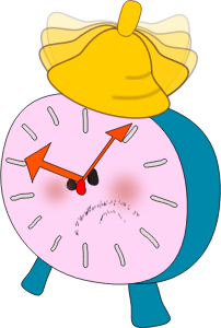 Clipart - alarm clock is angry