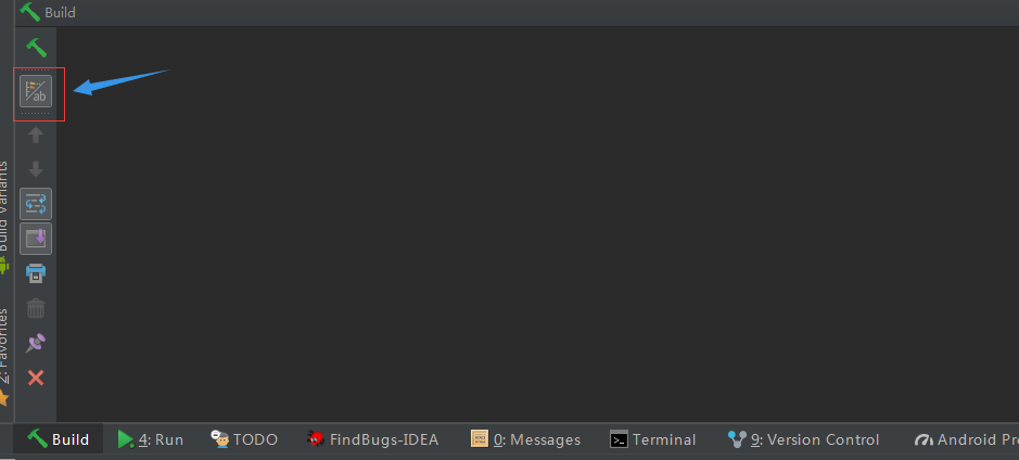 Android Studio 3.1 raw log toggle button