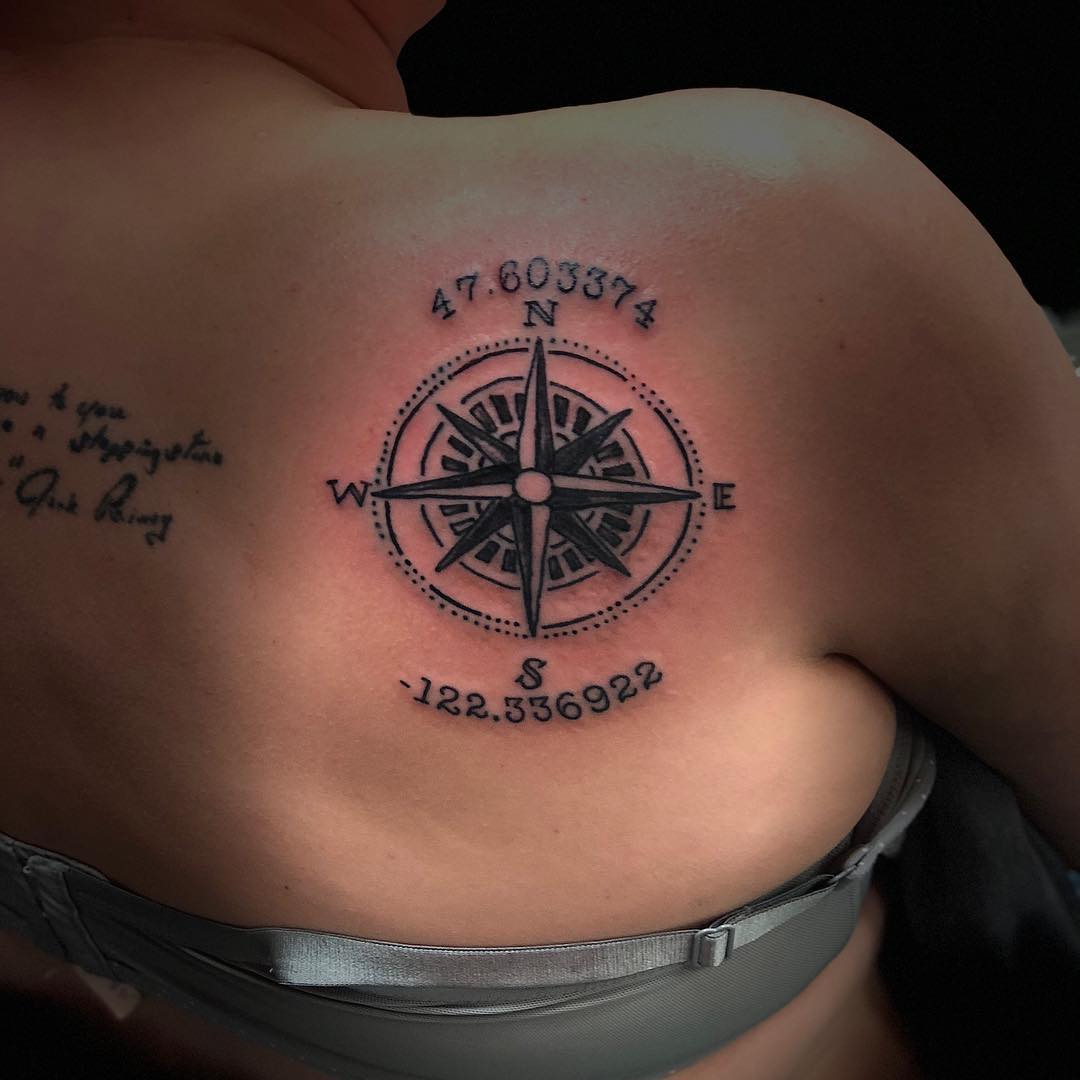 Gorgeous Compass Tattoo