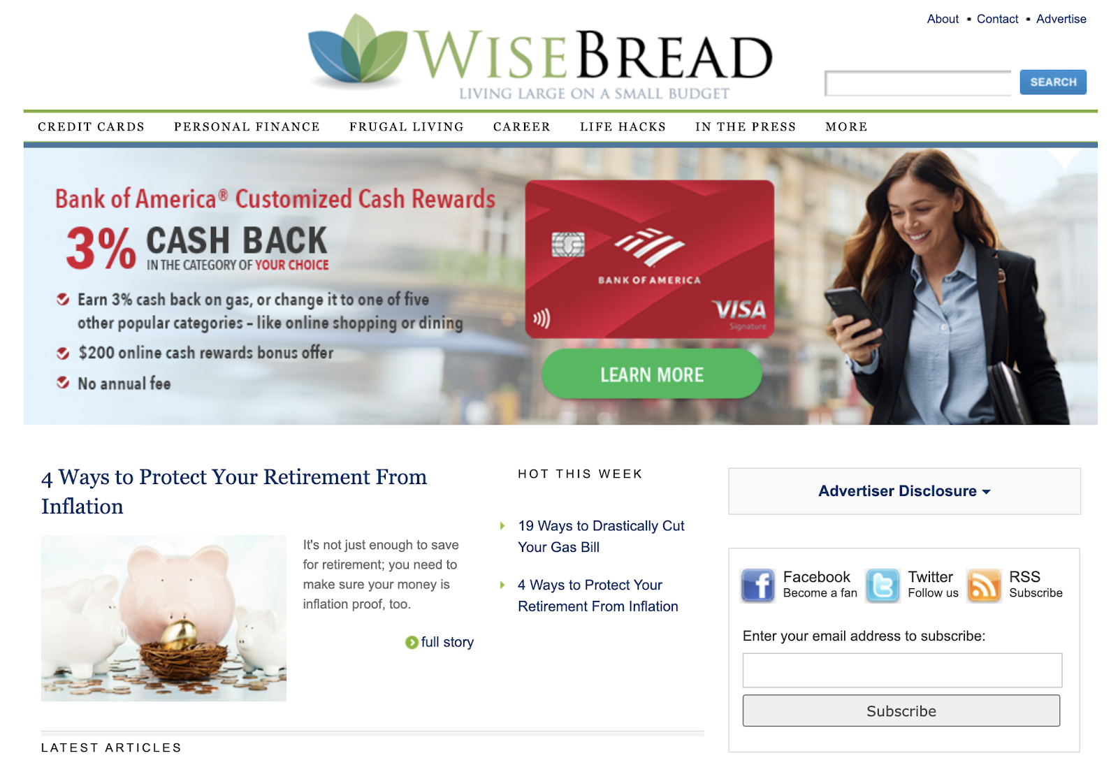 Finance website that pays writers: WiseBread