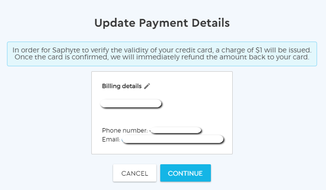 update payment details