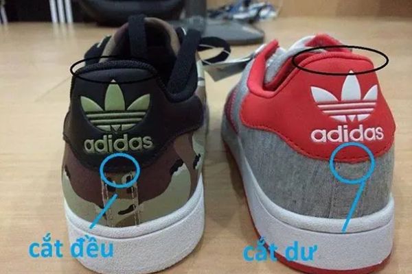 Cách check giày Adidas chính hãng thông qua phần thân của giày