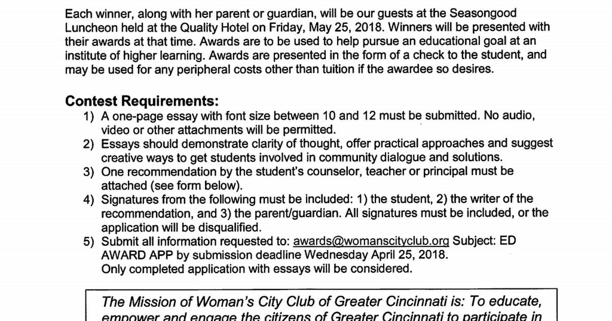 Women's City Club of Greater Cincinnati Scholarship.pdf