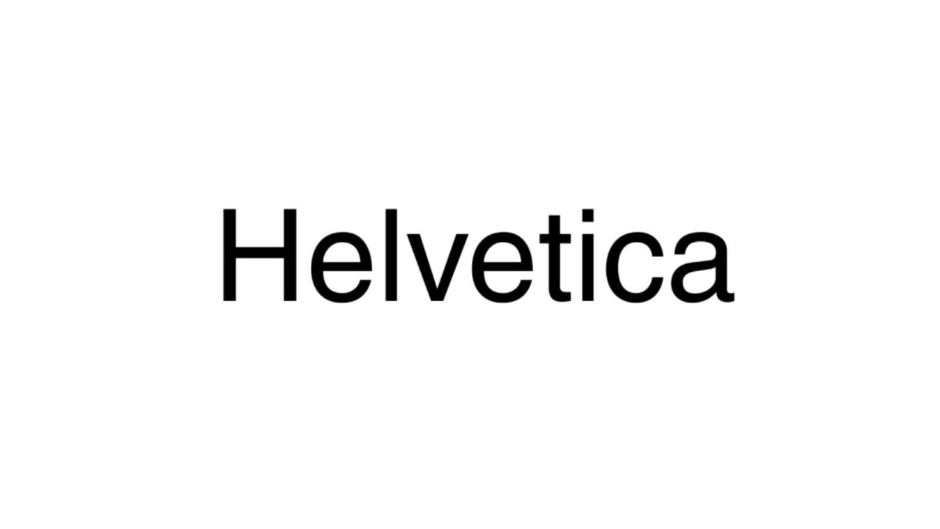 Contoh Font Helvetica