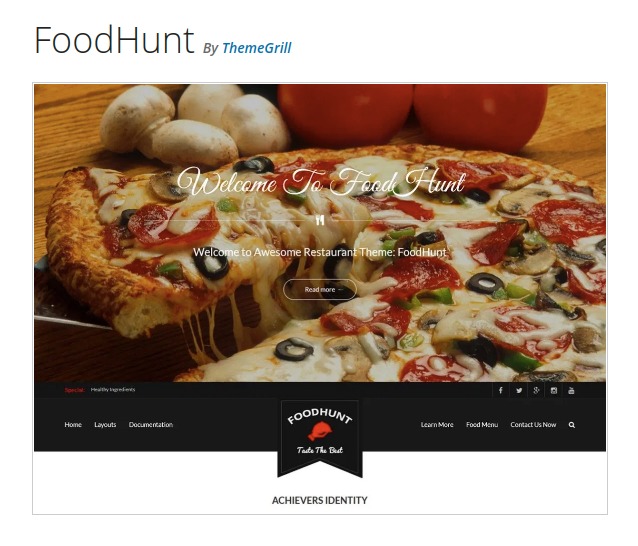 FoodHunt WordPress Theme 