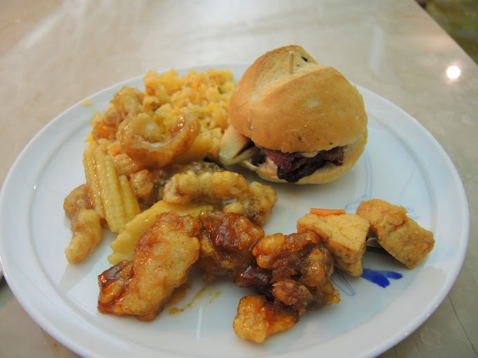 a plate of food on a table