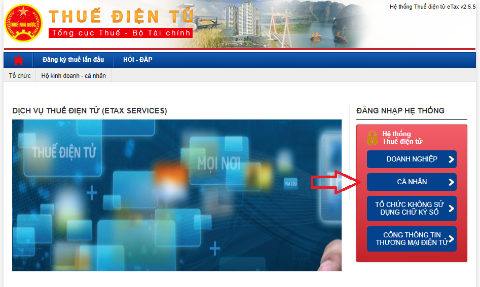 Tra cứu tại Trang Thuế điện tử của Tổng cục Thuế