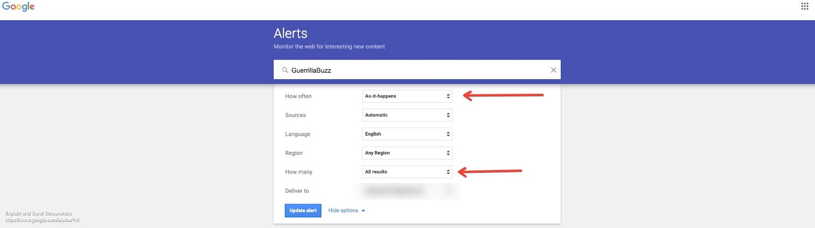 Measure your brand awareness using Google Alerts.