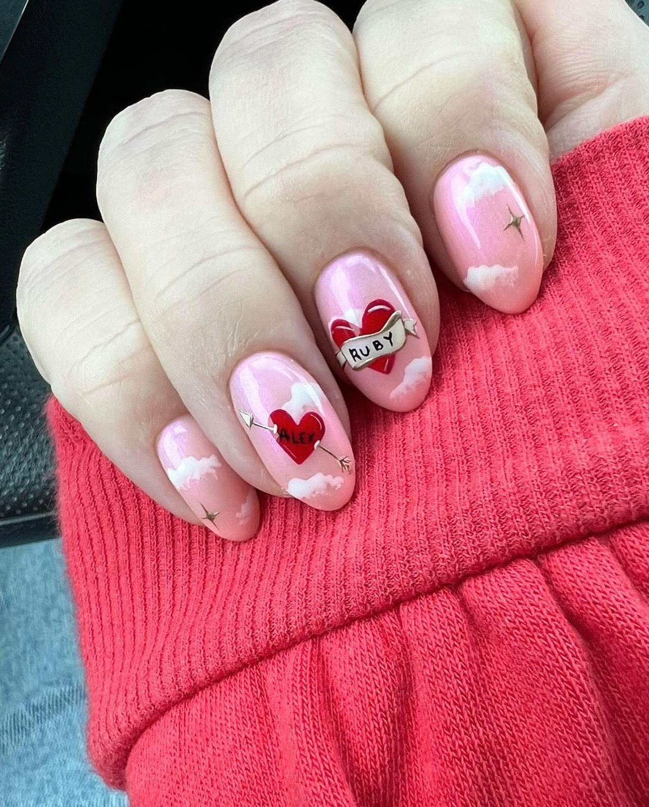 Hearts and Arrows Nail Art