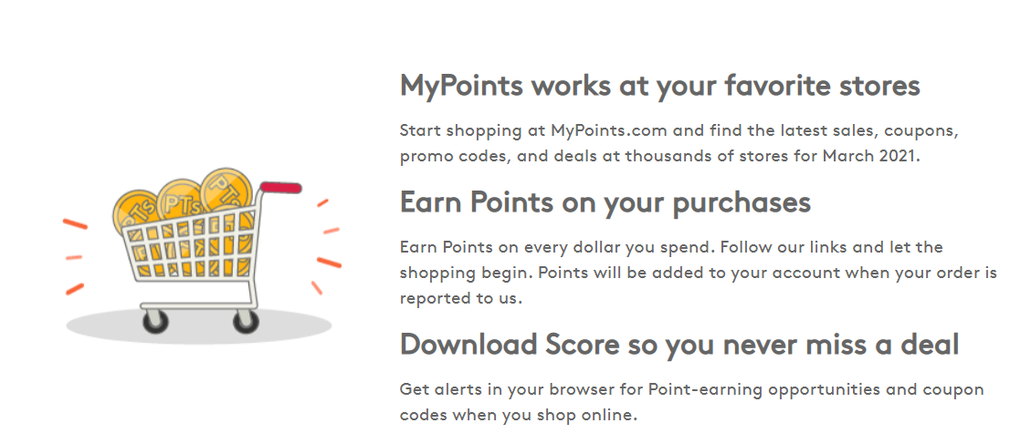 MyPoints has a variety of options.