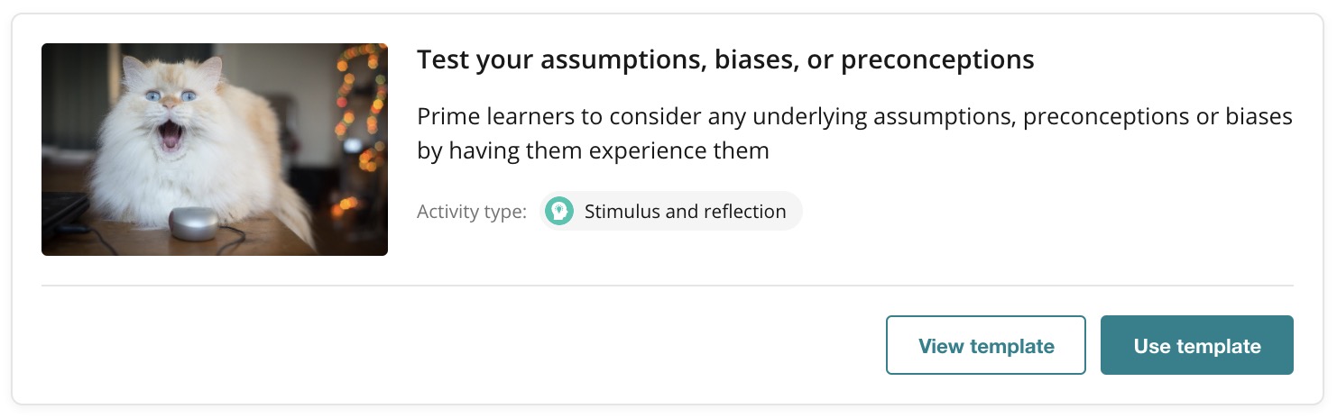 OpenLearning Page Template - Test your assumptions, biases or preceonceptions